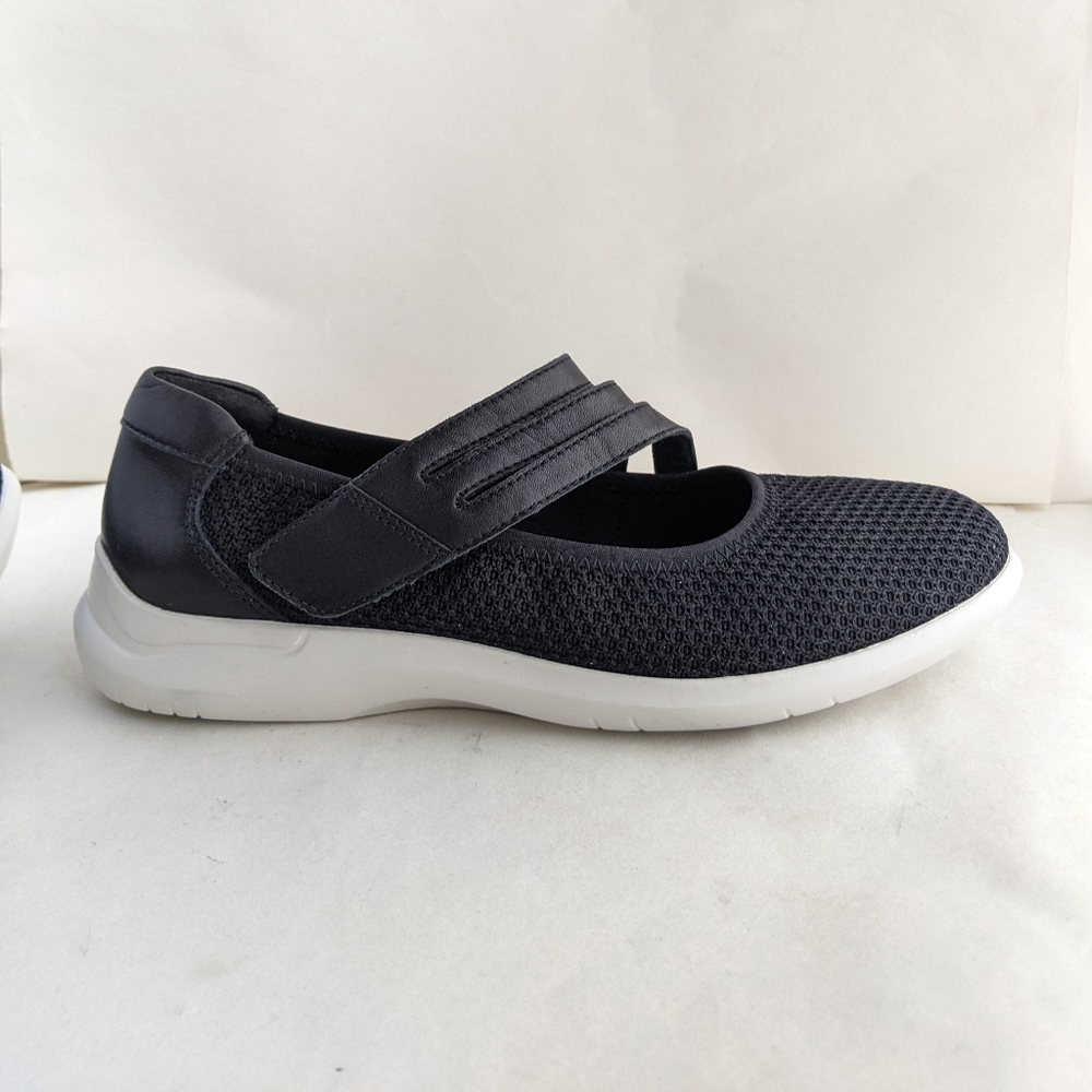 Aravon PC Mary Jane Black Knit Shoe Size 9 - Picture 2 of 9